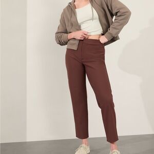 Brown High-Waisted Trousers